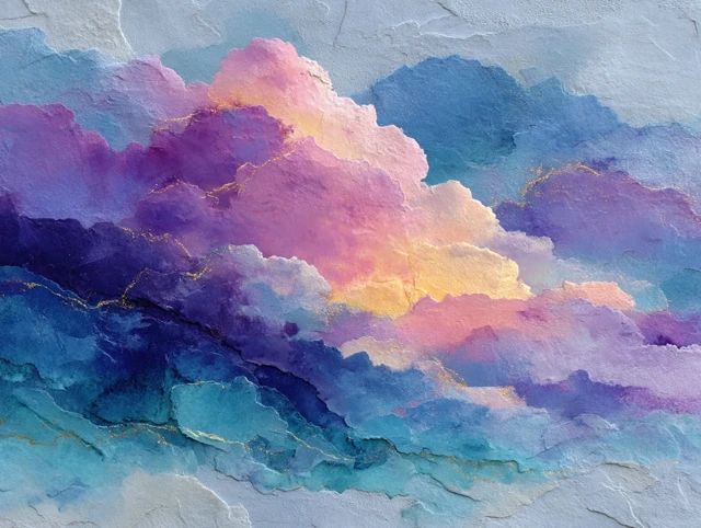 Dreamlike Watercolor Abstract Art Painting