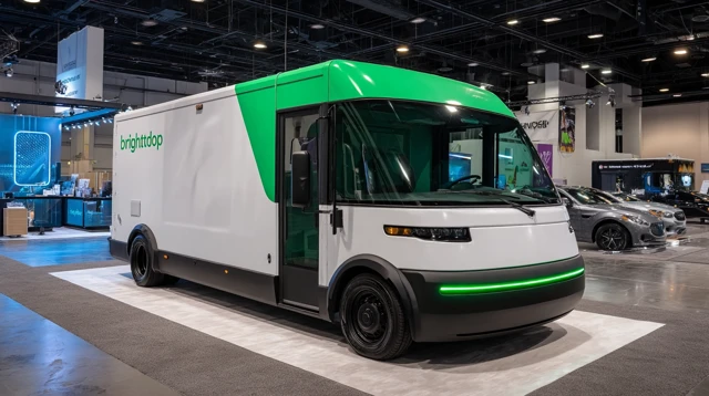 BrightDrop Electric Delivery Van at Car Show