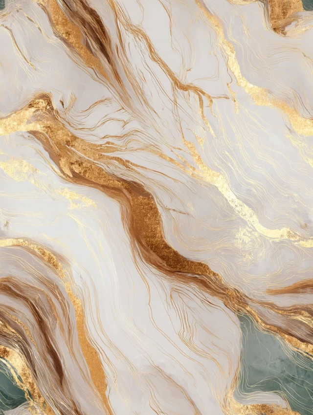 Elegant Marble Texture with Gold Accents