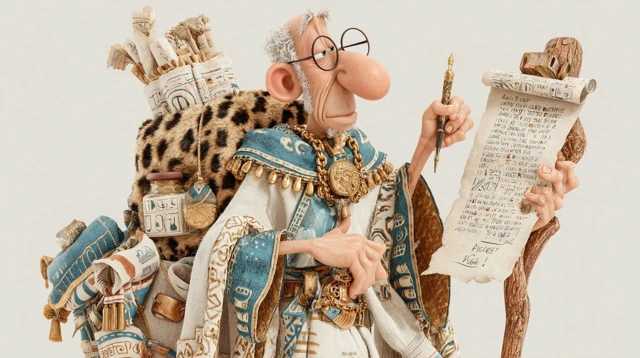 Egyptian Royal Scribe in Pixar 3D
