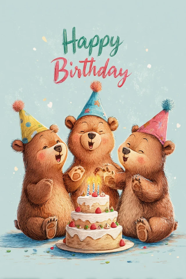 Happy Birthday Bears Celebration