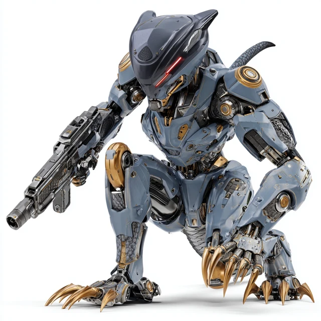 Robotic Panther SciFi Illustration