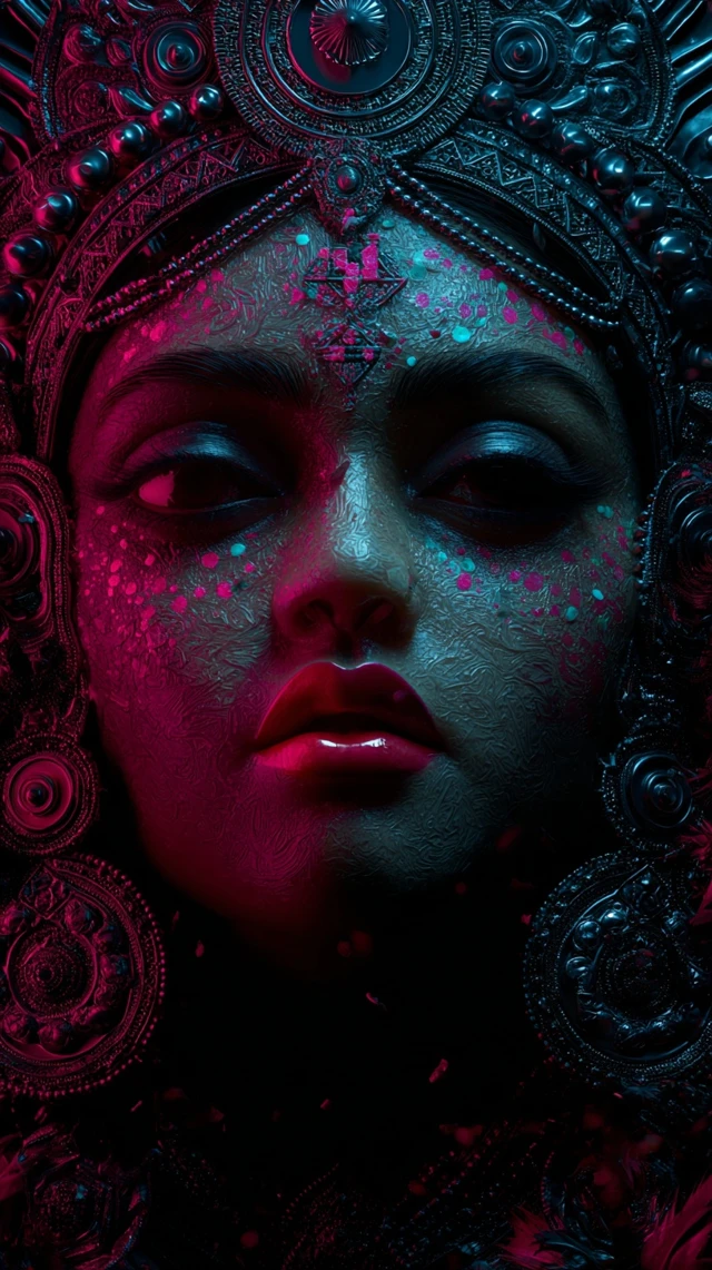 Durga The Divine Mother Photorealistic Portrait