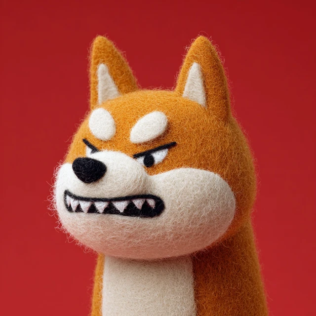 Evil Cute Shiba Inu Cartoon Illustration
