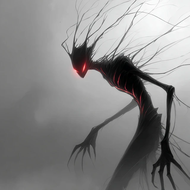 Horrifying Silhouette Creature of Darkness