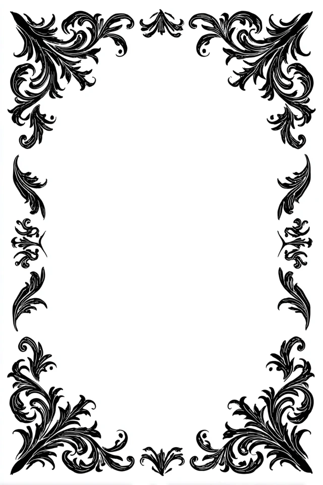 Black Ornamental Decorative Frame Pattern Vector