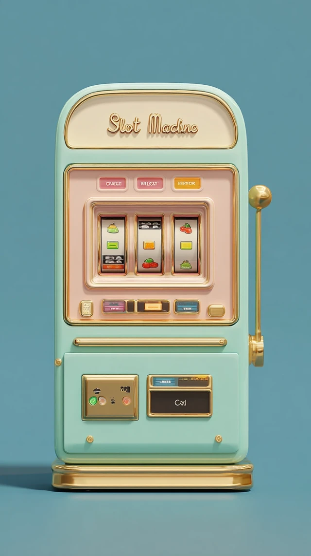 Cartoon Slot Machine 3D Design