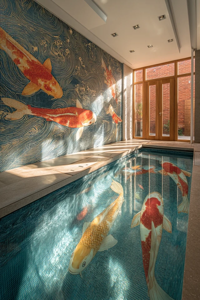 Japanese Koi Fish Pool Interior Design