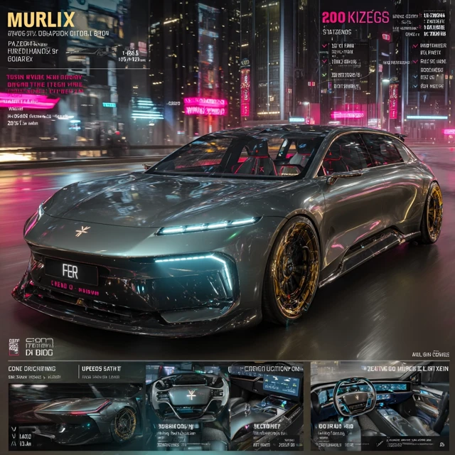 Zeekr 001 Cyberpunk Electric Car Futuristic Design