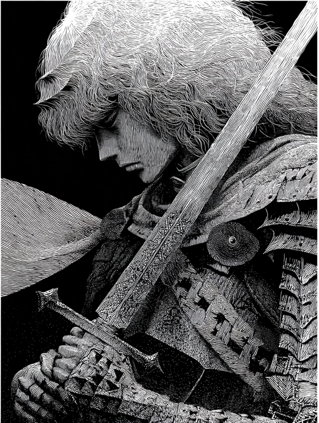 Griffith from Berserk Illustration by Kentaro Miura