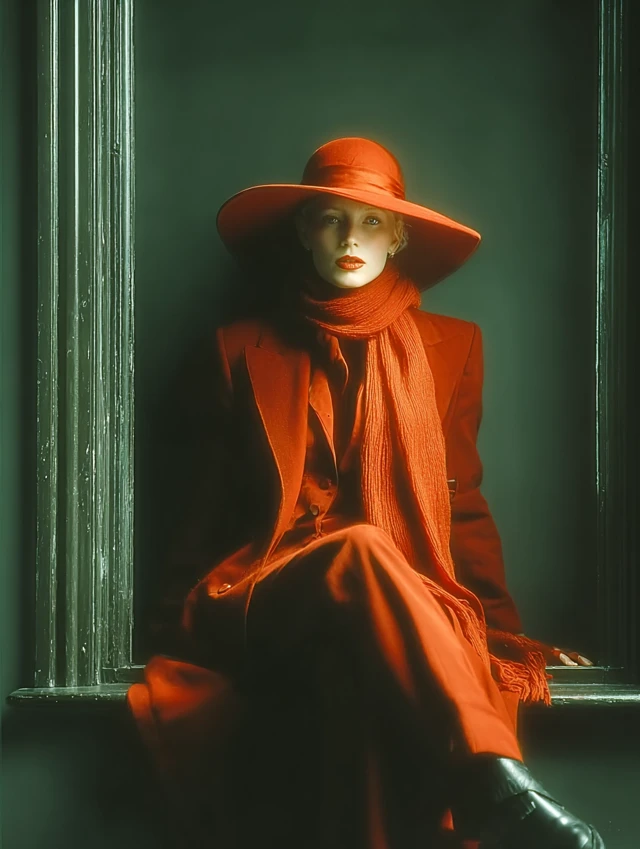 Lady in Orange Dress by Rodney Smith