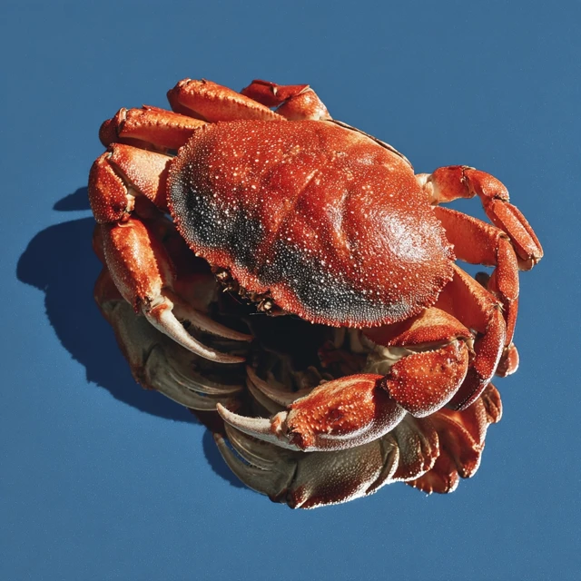 Kamchatka Crab on Mirror Food Photography