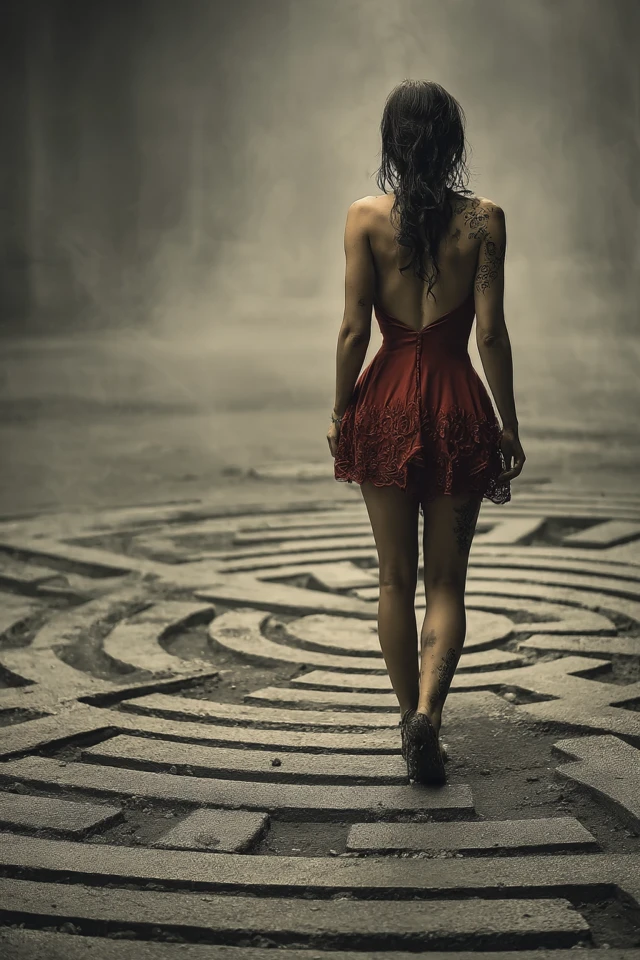 Chess Queen Contemplating Fate
