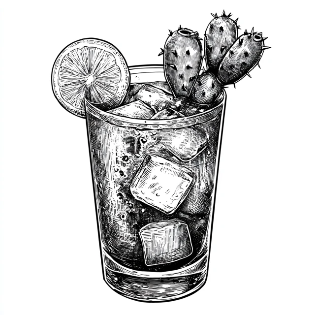 Lemonade Drink with Prickly Pear Icon Vector