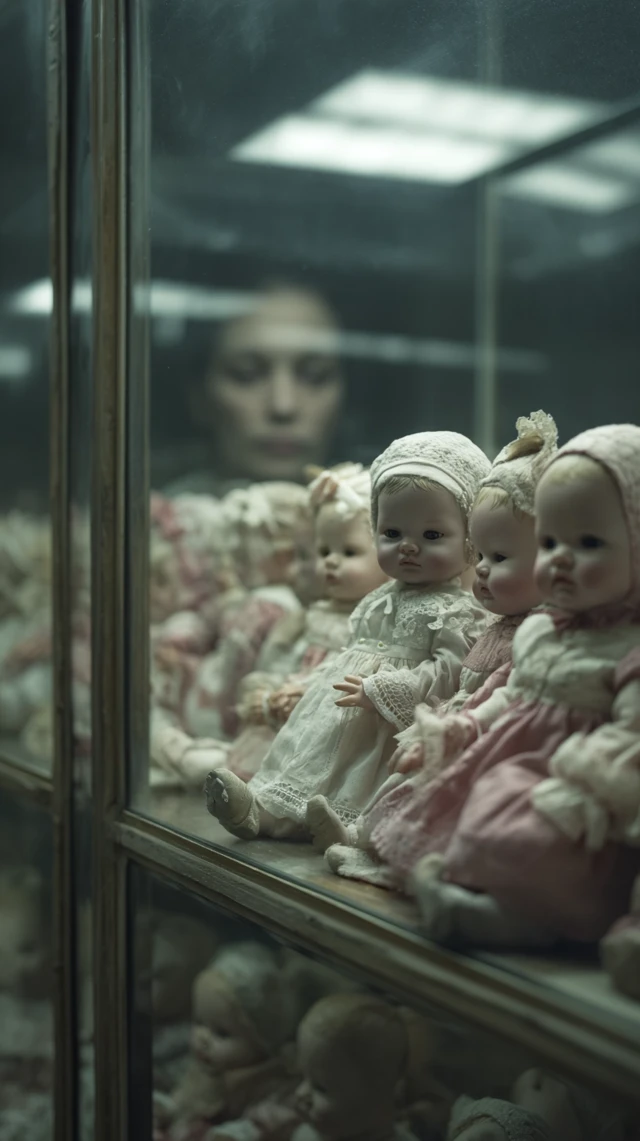 Reborn Dolls Emotional Reflection Cinematic Photo
