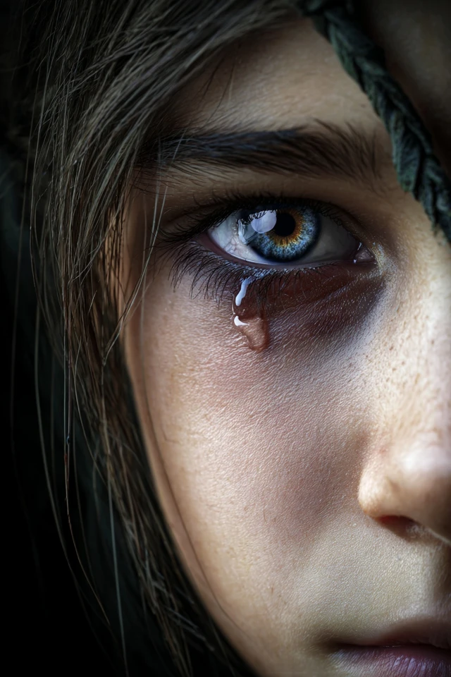 Crying Eye Photo Realistic Headshot
