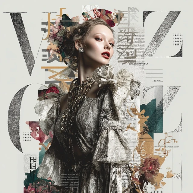 Elegant Fashion Collage Modern Art