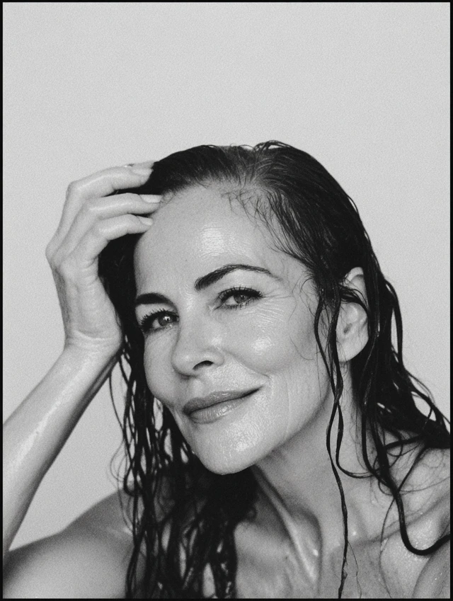 Beautiful Woman with Wet Hair Skincare Portrait