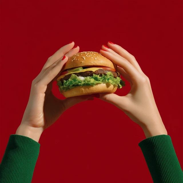Delicious Hamburger Food Photography Close Up