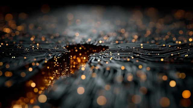Cybersecurity Breakthrough Glowing Data Interactions