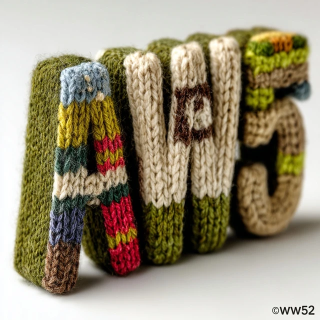 Knitted AW25 Letters and Numbers
