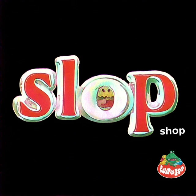 Slop Shop Logo Design Text on White Background