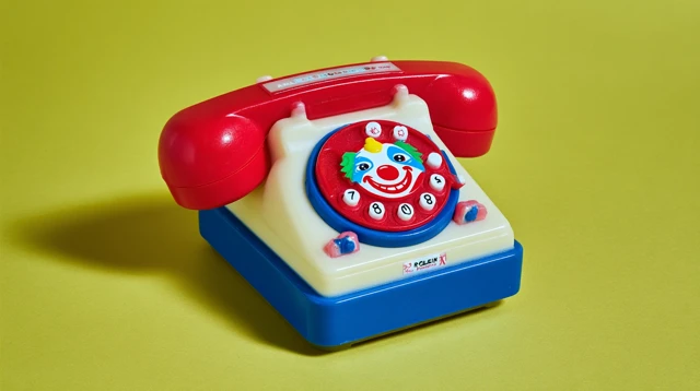 Scary Clown Phone Fisher Price Retro Toy
