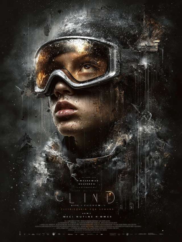 The Climb of the Best Skier Machine Noir Movie Poster