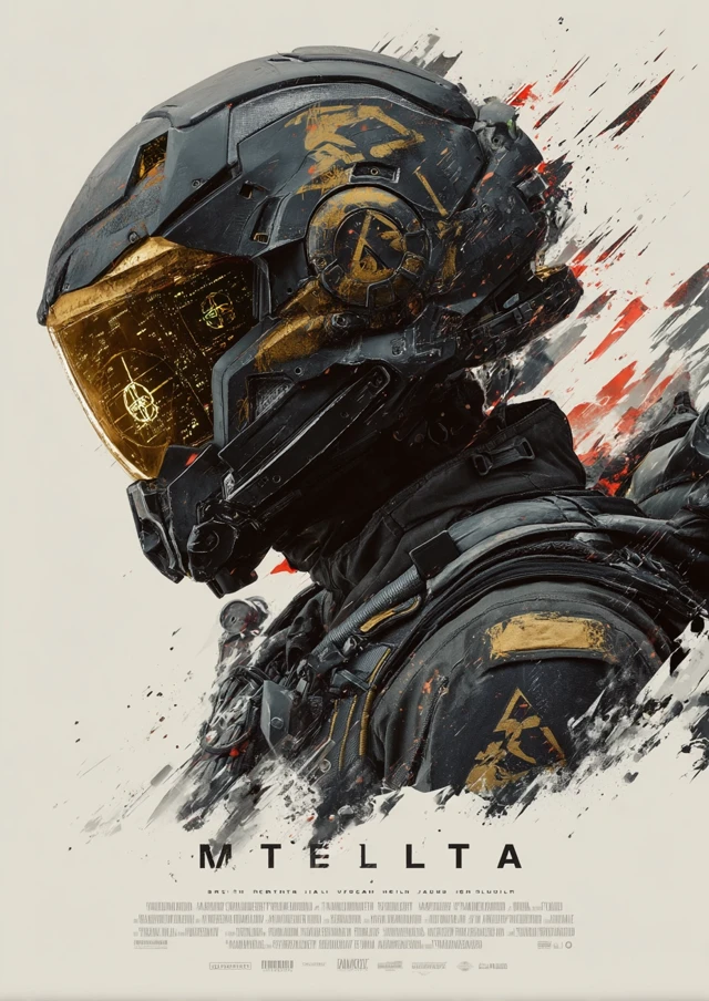 METALLTA Futuristic SciFi Movie Poster