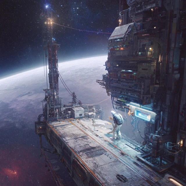 Space Station Welding Astronauts