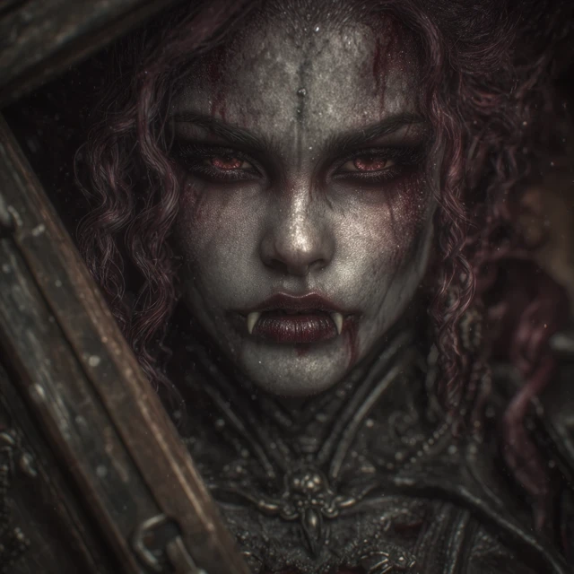 Intense Vampire Portrait Realistic Photorealism