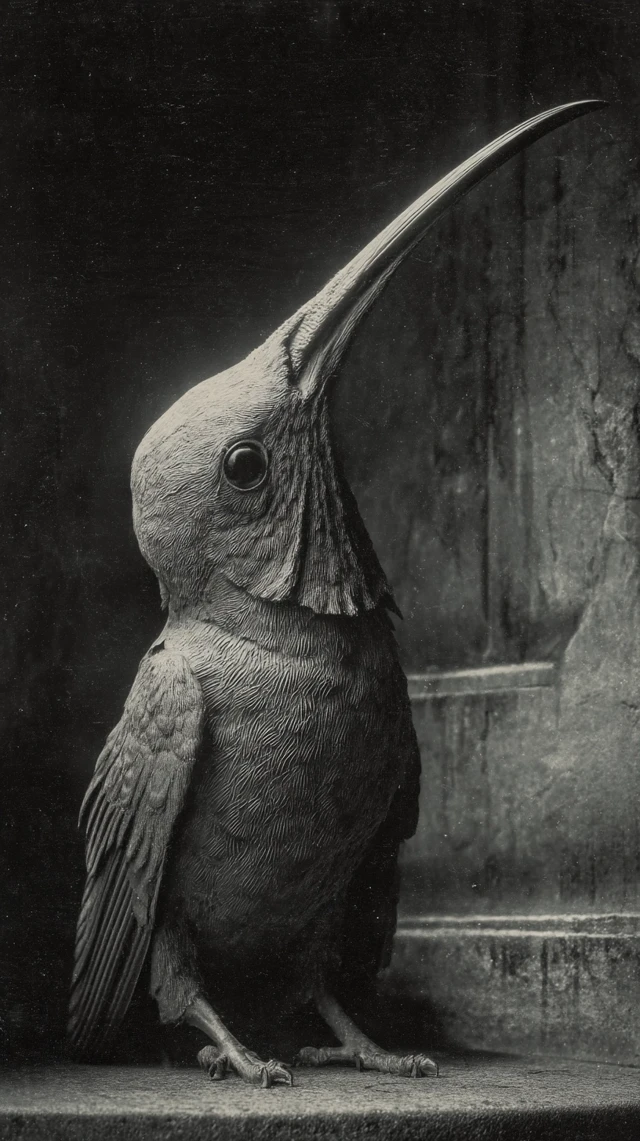 Creepy Hummingbird from a 1920s Horror Film