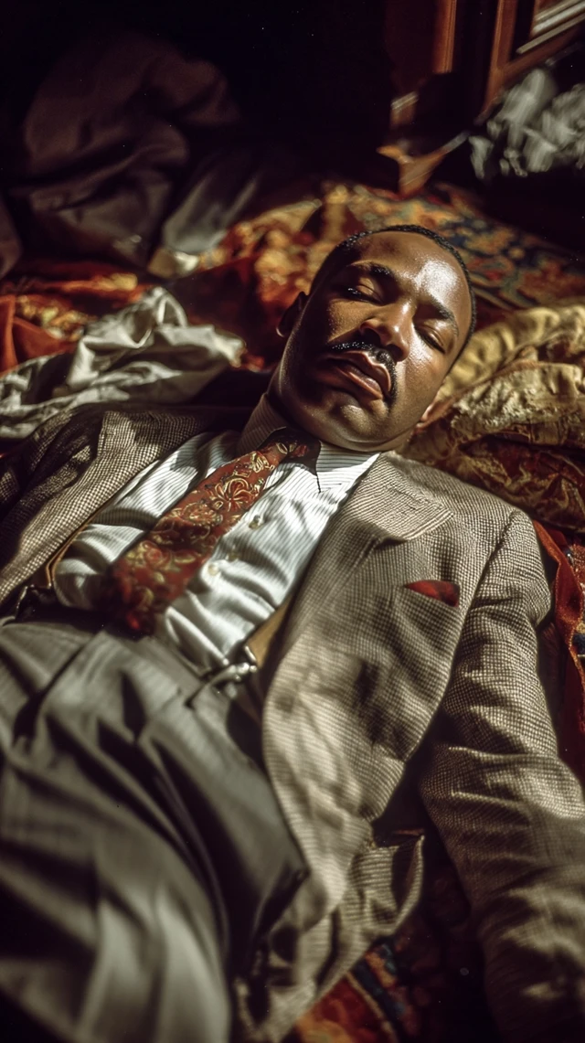 Martin Luther King Assassination 1968 Color Photo