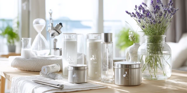 Skincare and Wellness Products in Natural Sunlight