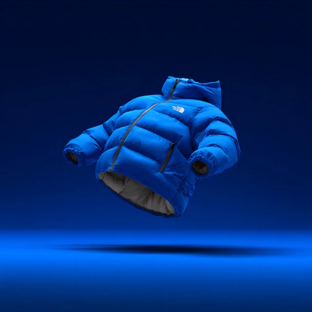 Floating Winter Jacket Blue Studio Shot