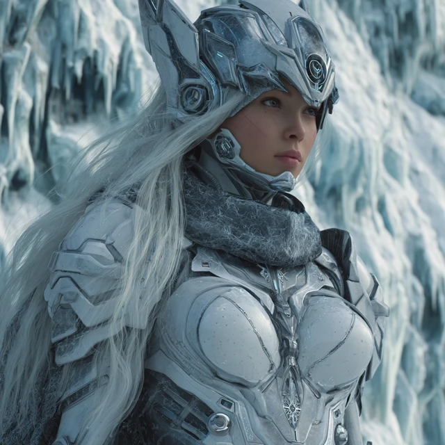 Ice Warrior Queen High Tech Armor and Glacier