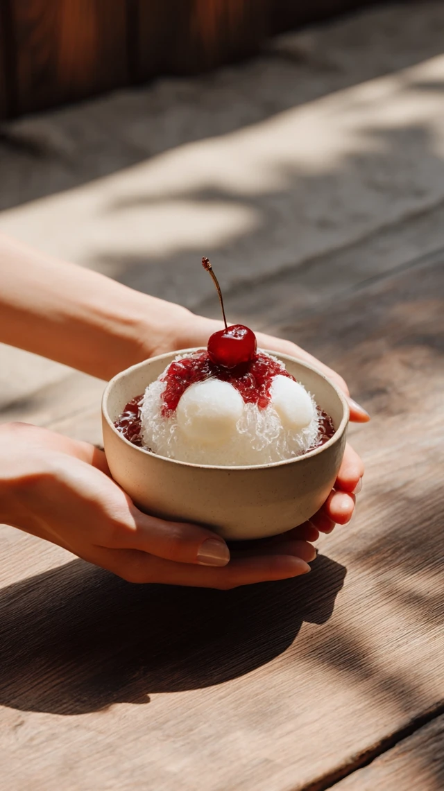 Patbingsu Korean Shaved Ice Dessert Photo