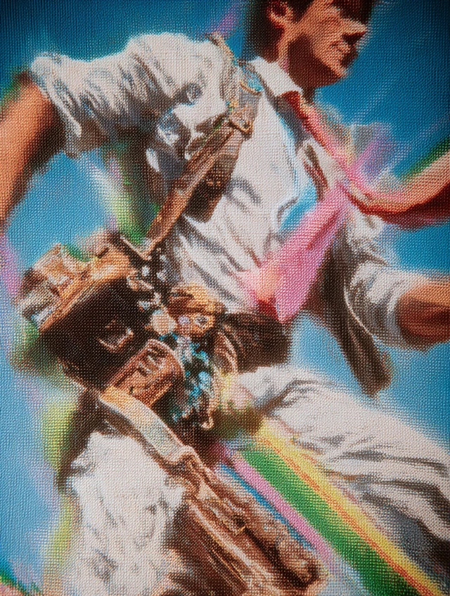 Steampunk Runner Gouache Painting High Saturation