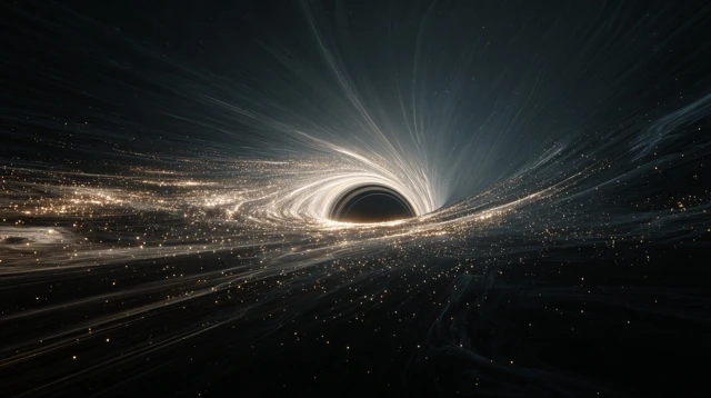 Black Hole Depiction Space Singularity Gravity