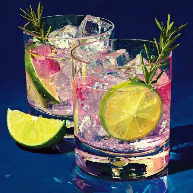 Gin Tonic Cocktail Refreshing Drink Poster