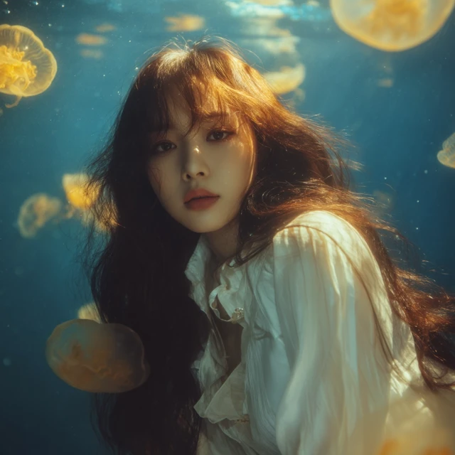 Korean Idol Underwater Dreamy Portrait