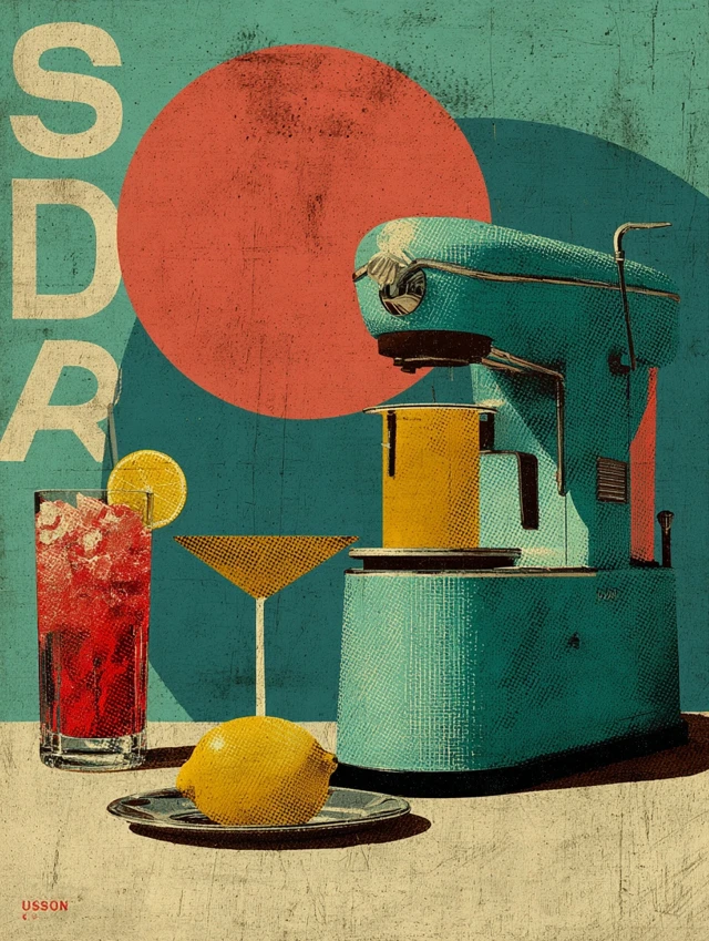 Retro Coffee Still Life Illustration