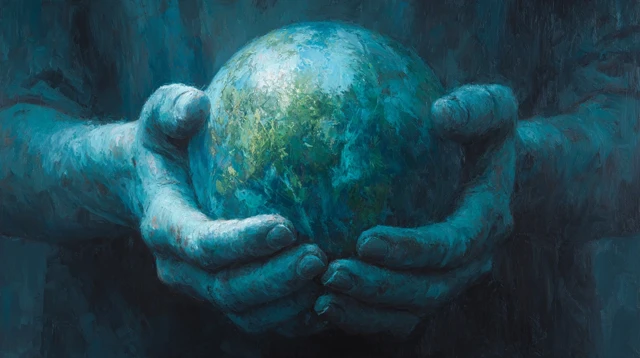 Humanity and Earth Metaphorical Portrait