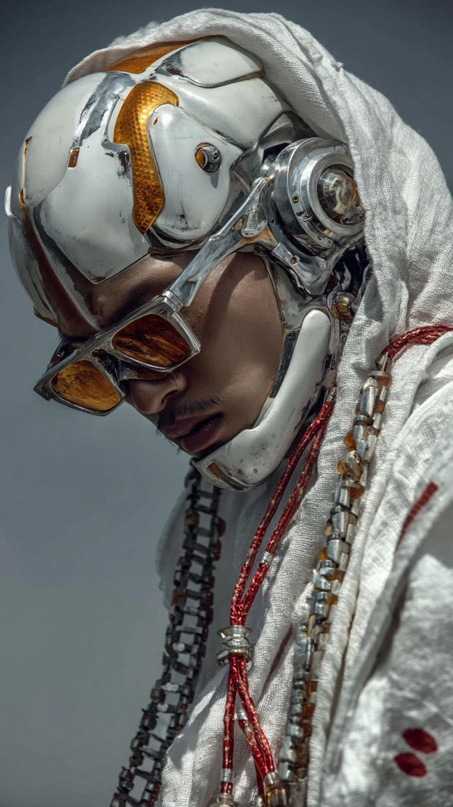Cyberpunk Portrait: Futuristic Mask Design