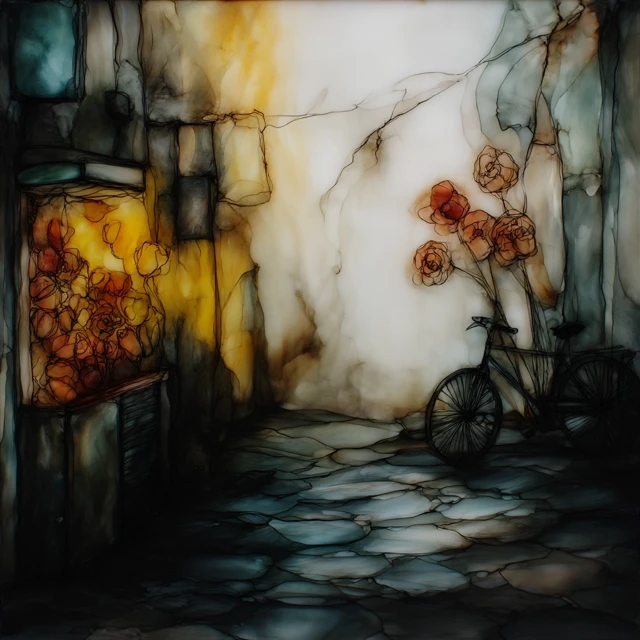 Magic Realism Alley: Roses, Bicycle, and Mystery