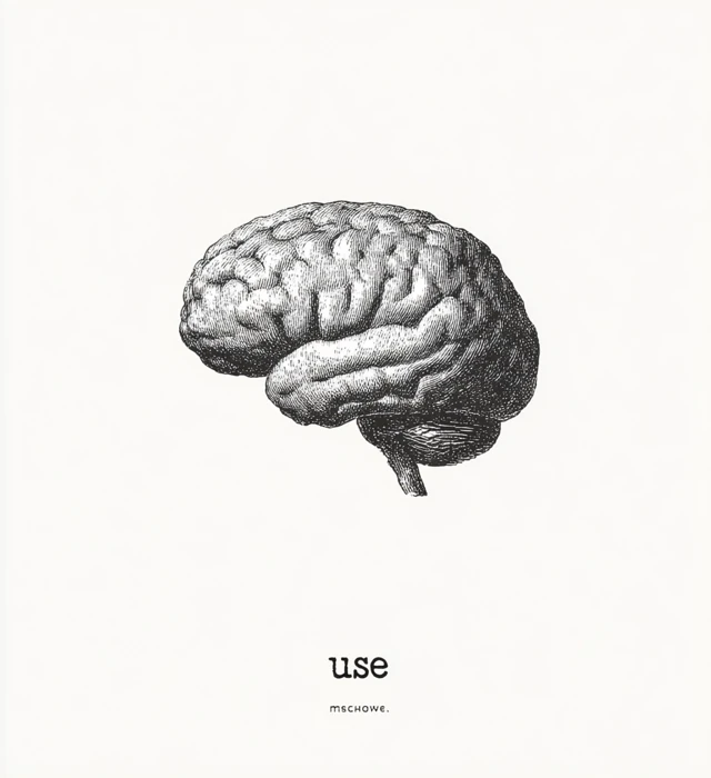 Brain Illustration Use Your Brain Concept