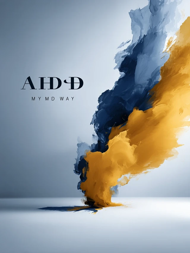 ADHD My Way: Book Cover Design - Abstract and Modern