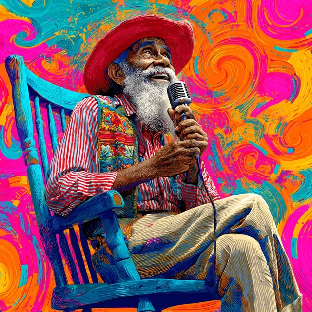 Brazilian Singer Biliu de Campina Psychedelic Folk Art