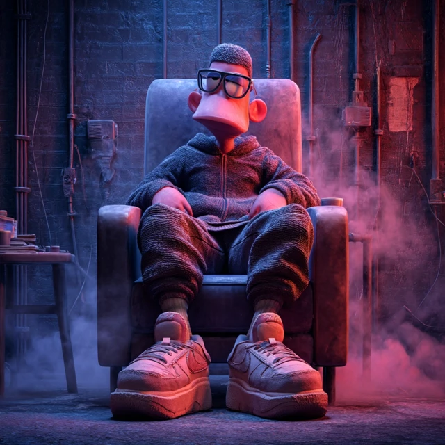 Drake in a Pixar 3D Animation Movie Theater
