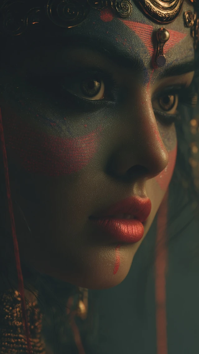 Durga The Divine Mother Photorealistic Portrait